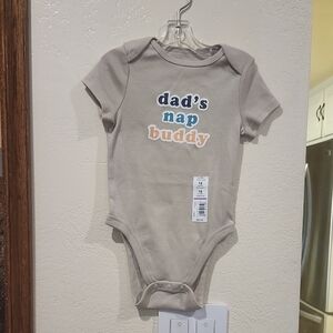 Jumping Beans Beige 'Dad's Nap Buddy' Bodysuit